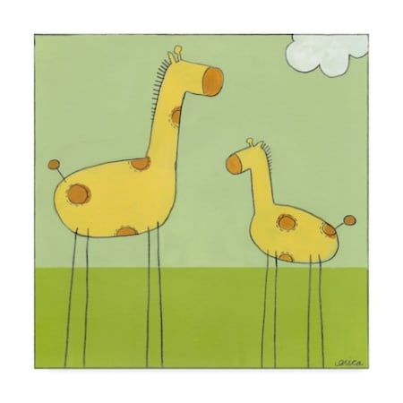 June Erica Vess 'Stick Leg Giraffe I' Canvas Art,35x35